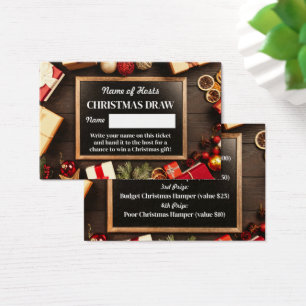 Festrahmen, Weihnachts-Party Raffelkarten