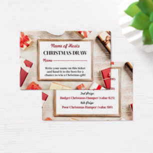 Festrahmen, Weihnachts-Party Raffelkarten