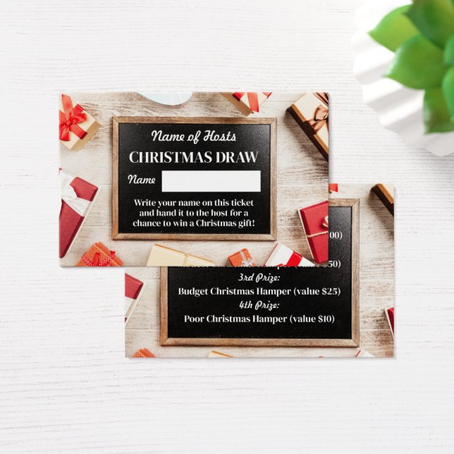 Festrahmen, Weihnachts-Party Raffelkarten (Schreibtisch)