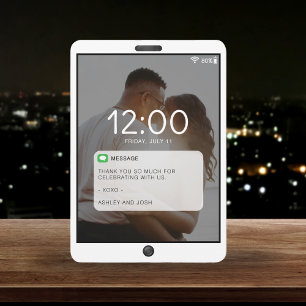 Feststellbildschirm für Mobiltelefone - Foto Dankeskarte
