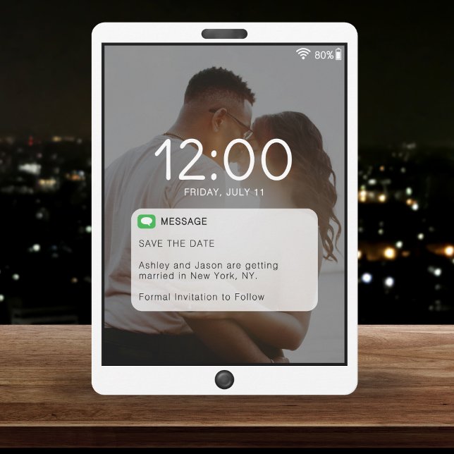 Feststellbildschirm für Mobiltelefone Save The Date (Cell Phone Lock Screen Wedding Save The Date
)