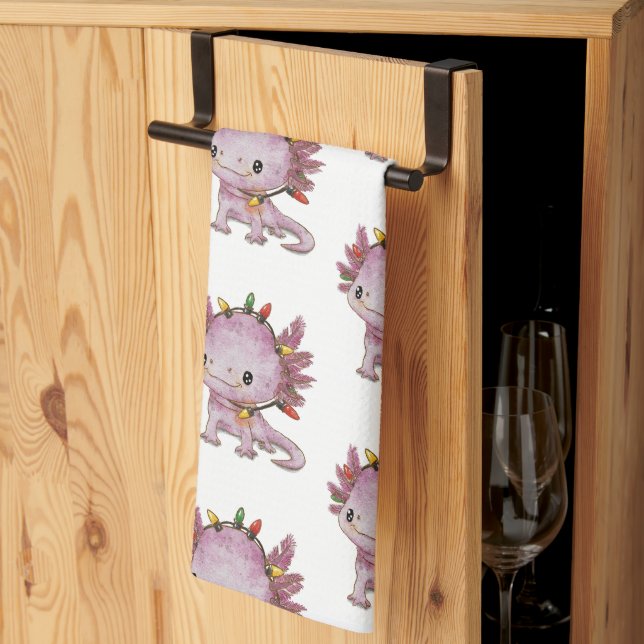 Feststoff Axolotl Geschirrtuch (Drittel gefaltet)