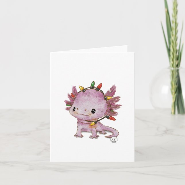 Feststoff Axolotl Karte (Vorderseite)
