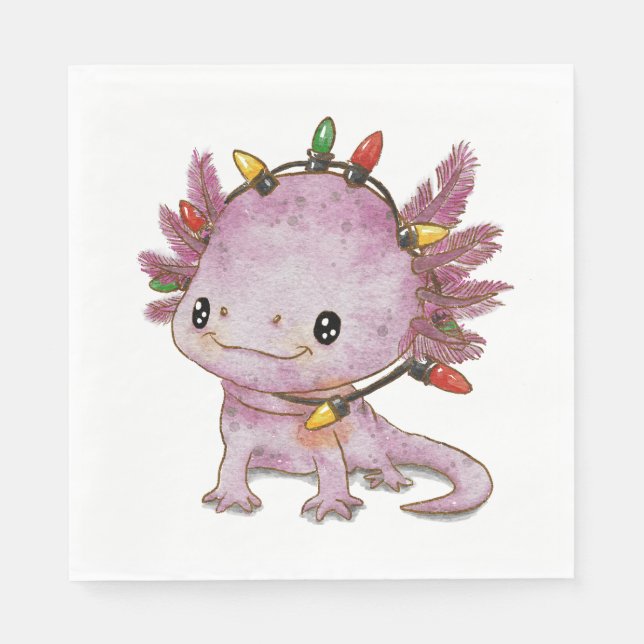 Feststoff Axolotl Serviette (Vorderseite)