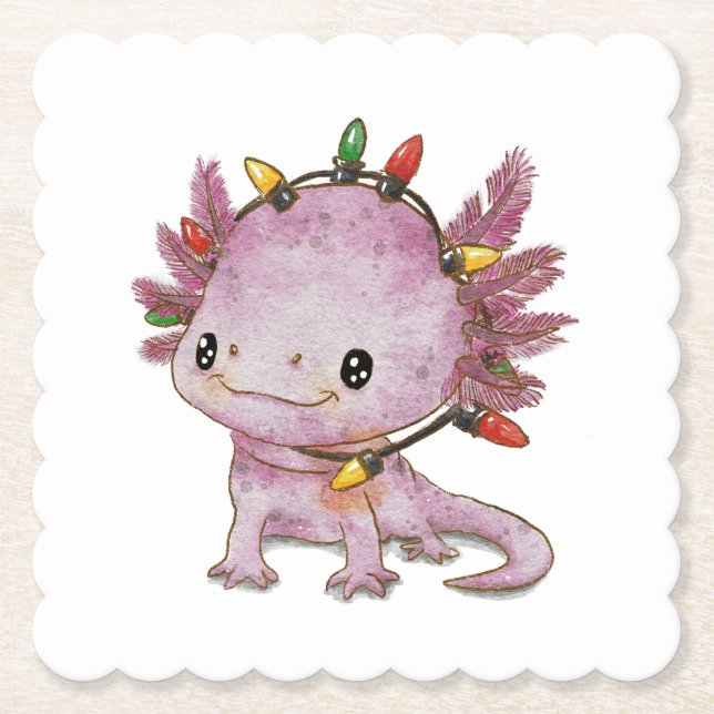 Feststoff Axolotl Untersetzer (Vorderseite)