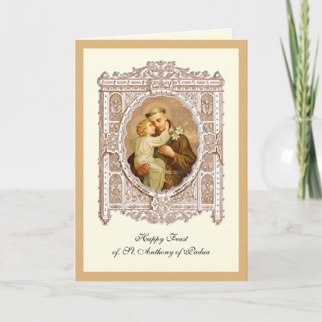 Festtag St. Anthony Padua Kind Jesus Card Karte (Vorderseite)