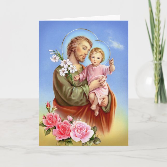 Festtag von Saint Joseph Karte (Vorderseite)
