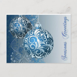 Festtages-blaue Flitter-Postkarte Feiertagspostkarte