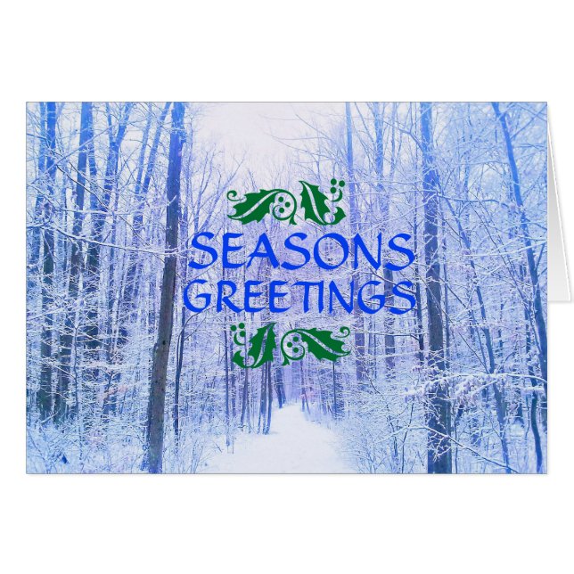 FESTTAGES-WINTER-HOLZ-KARTE (Vorderseite (Horizontal))