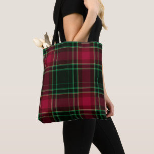 Festtags-Tartan in Himbeere und Grün