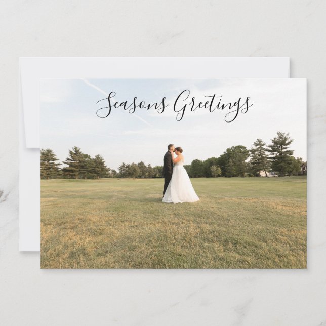 Festtagsgruß-Skript-Fotokarte Feiertagskarte (Vorderseite)