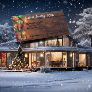 Festtagsleuchten und Einrichtung Visitenkarte