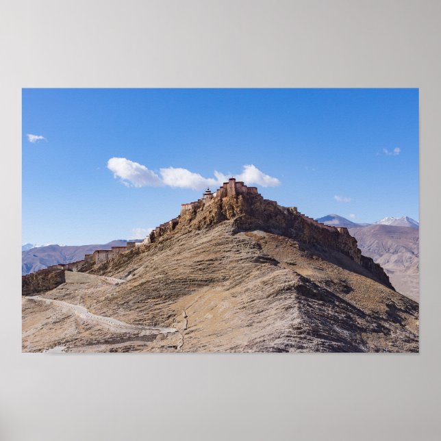 Festung Gyantse Dzong - Tibet Poster (Vorne)