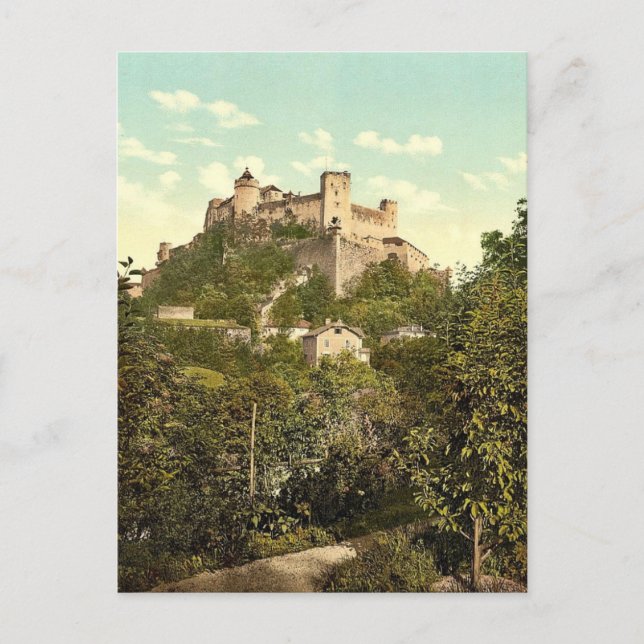 Festung Hoch-Salzburg (d.h. Hohensalzburg), Salz Postkarte (Vorderseite)