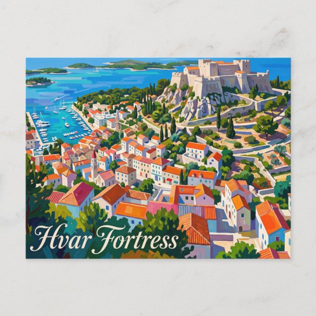 Festung Hvar Kroatien Postkarte (Vorderseite)