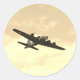 Festung im Flug Runder Aufkleber