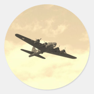 Festung im Flug Runder Aufkleber