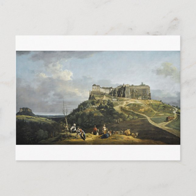 Festung Konigstein von Bernardo Bellotto Postkarte (Vorderseite)