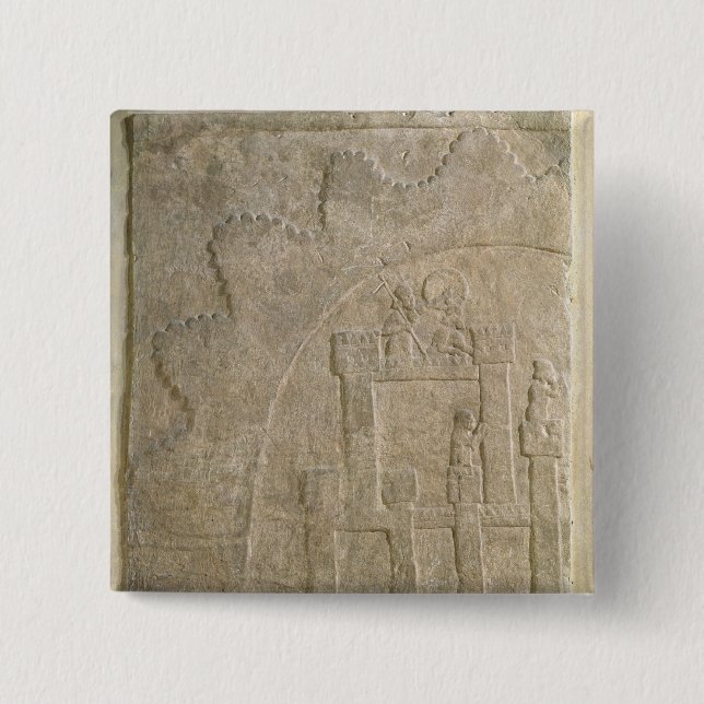 Festung unter Belagerung, von Nimrud, der Irak Button (Vorderseite)