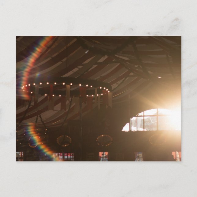 FESTZELT FURCH HAAGER HERBSTFEST BEI ABENSONNE POSTKARTE (Vorderseite)