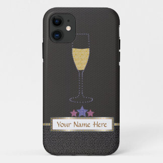 Festzelt- und Champagnerschwarzes "kaum dort " iPhone 11 Hülle