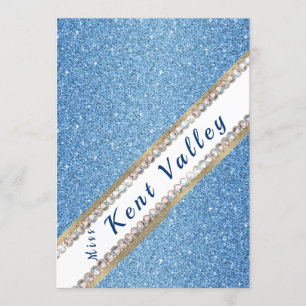 Festzug-Schärpe-Fahnen-Glitzer-Einladung Einladung