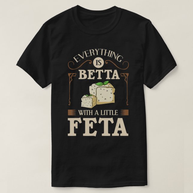 Feta Cheese Goat Greece Greek  T-Shirt (Design vorne)
