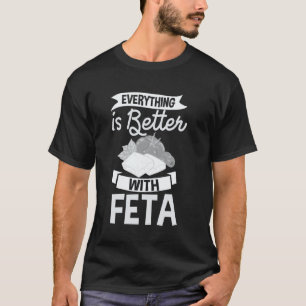 Feta-Käse Lustiges Veganes Griechisches Essen 1 T-Shirt