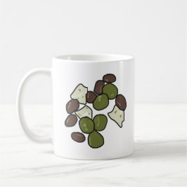 Feta Käse und Oliven Kaffeetasse