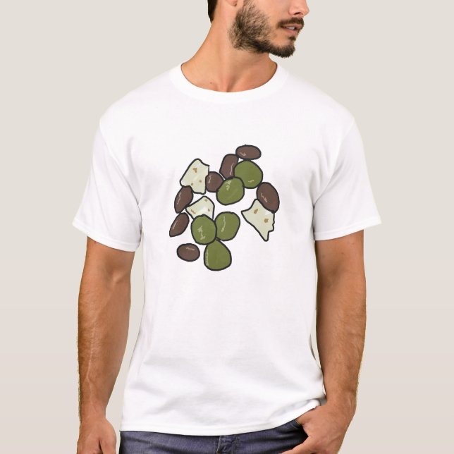 Feta-Käse und Oliven T-Shirt (Vorderseite)