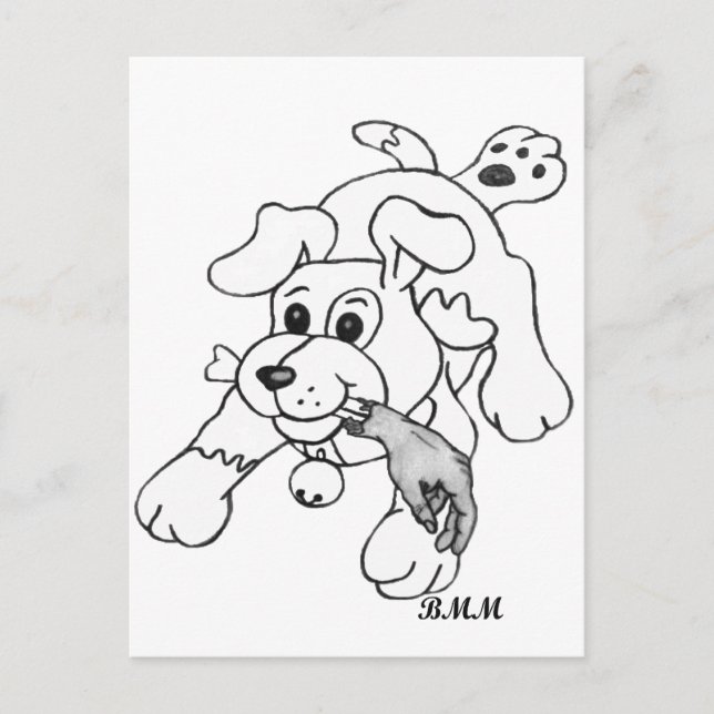 Fetch Boy Postkarte (Vorderseite)