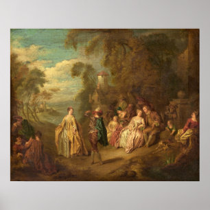 Fête Champêtre - Jean-Baptiste Pater Kunst, Dichtu Poster