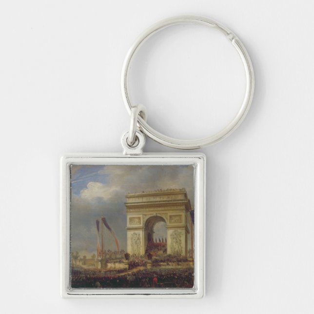 Fete de la Fraternite beim Arc de Triomphe Schlüsselanhänger (Vorne)