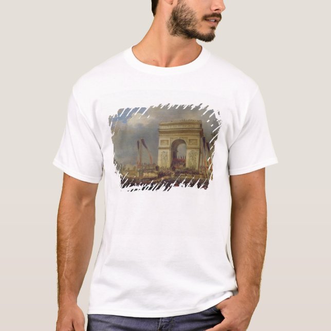 Fete de la Fraternite beim Arc de Triomphe T-Shirt (Vorderseite)