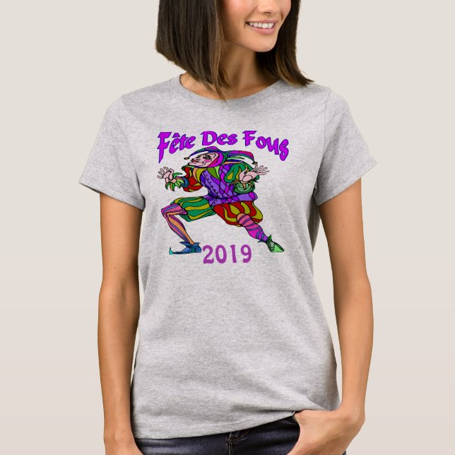 Fete Des Fous Mardi Gras 2019, Text hinzufügen T-Shirt (Vorderseite)