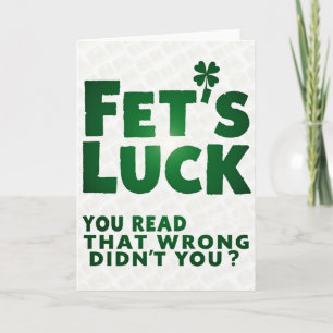 Fets Luck Lustige Falsche Karte Lesen