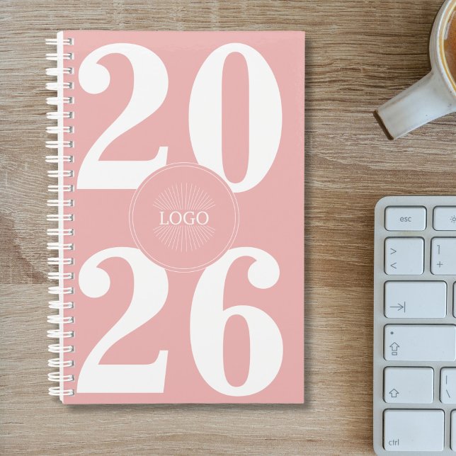 Fett 2026 Logo Weißer Pfirsichrosa Planner Planer (Von Creator hochgeladen)