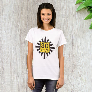 Fett 30 kmh Geschwindigkeitsbegrenzung Sunburst Tr T-Shirt