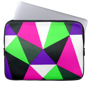 Fett 80er Farbblock Nebel Grün Rosa Lila Laptopschutzhülle