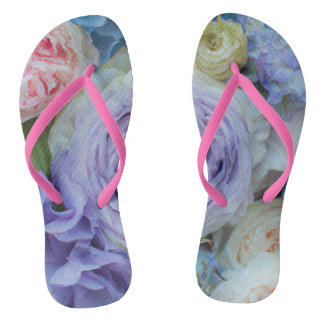 Fett aber weich Blumen Flipflops