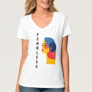 Fett Abstrakte Frauenprofil T-Shirt