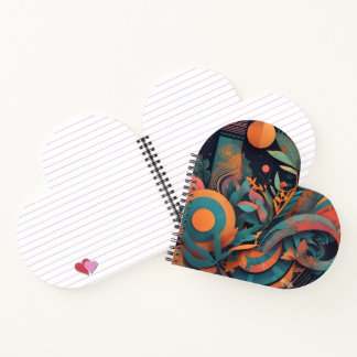 Fett Abstrakte Grafik - dynamische geometrische Fo Notizbuch