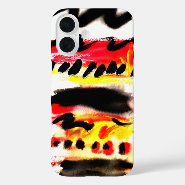 Fett Abstrakte, schwarz-gelbe Färbungen Case-Mate iPhone Hülle (Rückseite)