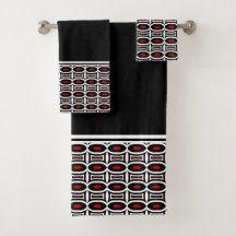 Fett Abstraktes geometrisches Muster in Schwarz un
