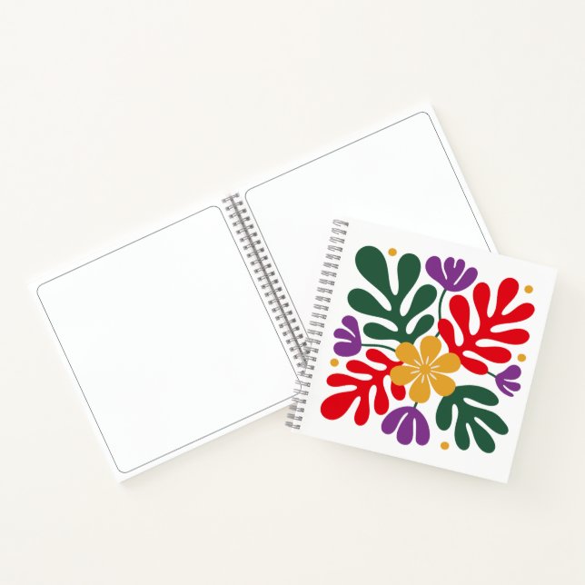 Fett abstraktes Notizbuch florales Matisse-Style-A (Innenseite)