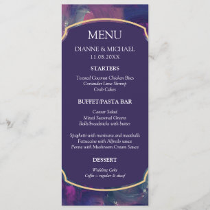 Fett-Akryllische Malmenükarte Menükarte