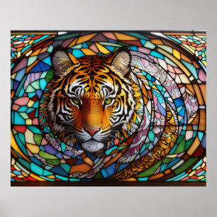 *~* Fett AP68 TIGER Festes Glas 5:4 Fantasie Poster