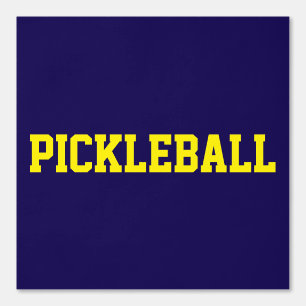 Fett-Athletic-Yellow PICKLEBALL Text auf Navy Blue Tapete