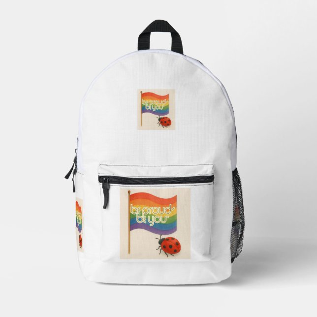 Fett ausdrückende LGBTQ und Stolz Bedruckter Rucksack (Vorderseite)