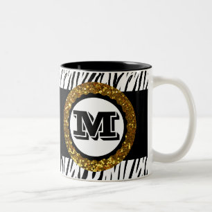 Fett & ausgeklügelt Wild Life Gold Black & White Zweifarbige Tasse